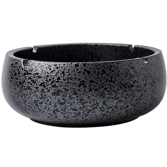 Cendrier De Cigare En Céramique Élégant - Plateau Stable Avec Encoche Cigare - Design Doré - 12,3 X 6,5 Cm - 8