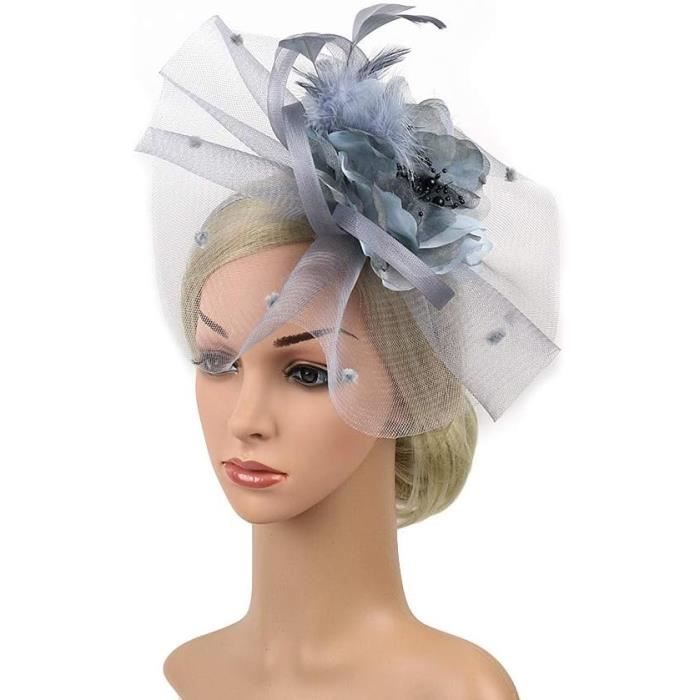 Chapeau Fascinator Pour Femme - Cocktail, Mariage, Thé - Taille Unique Réglable (57-62 Cm) - Polyester élégant