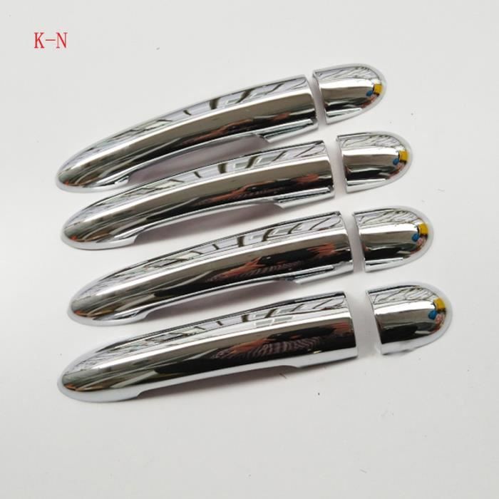 KN - Couvercle de Poignée de Porte en Plastique Chromé Accessoire pour Renault Clio 3 iii uy3