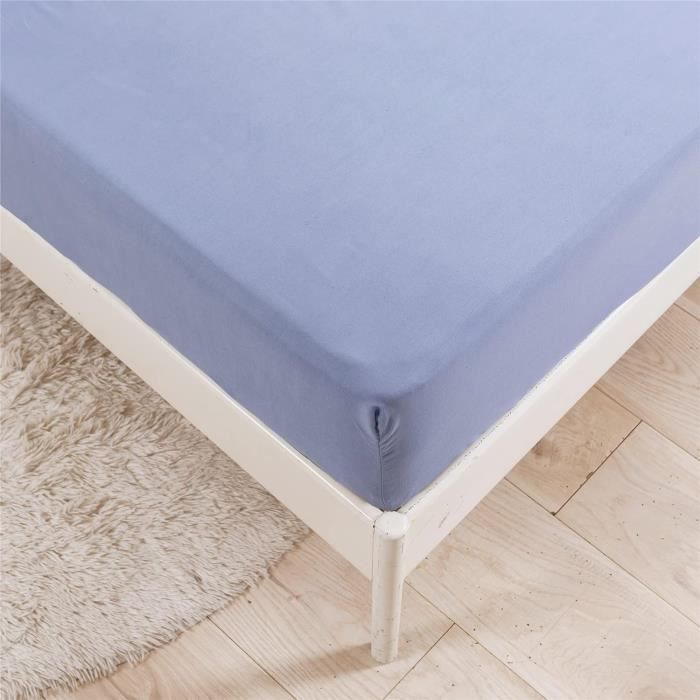 Drap housse violet Percale - LIAKI à Dunkerque