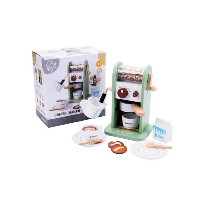 Machine à Café En Bois PLLYPE – Jeu De Rôle 8 Pièces, Cadeau Enfant 3-6 Ans, Café Réaliste