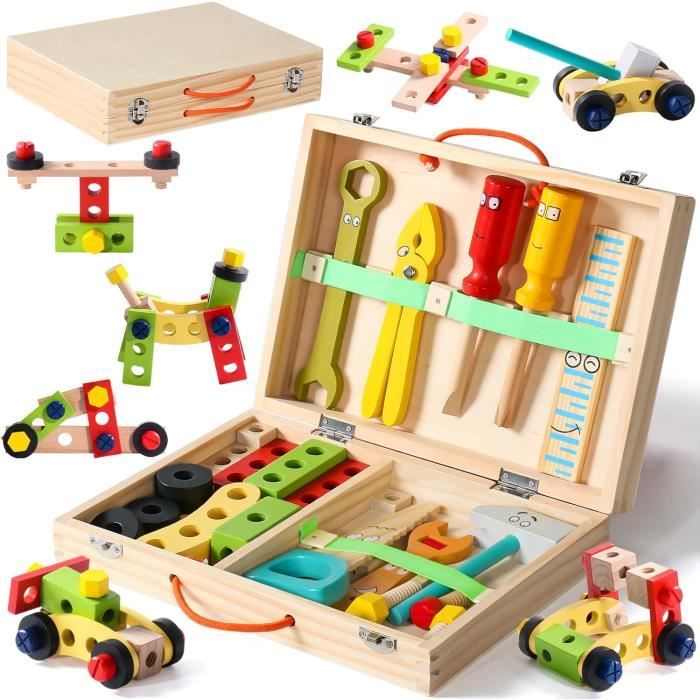 Lotvic Jouet Enfant 3 Ans,Jouet Bois,Etabli Enfant,Jeux Montessori