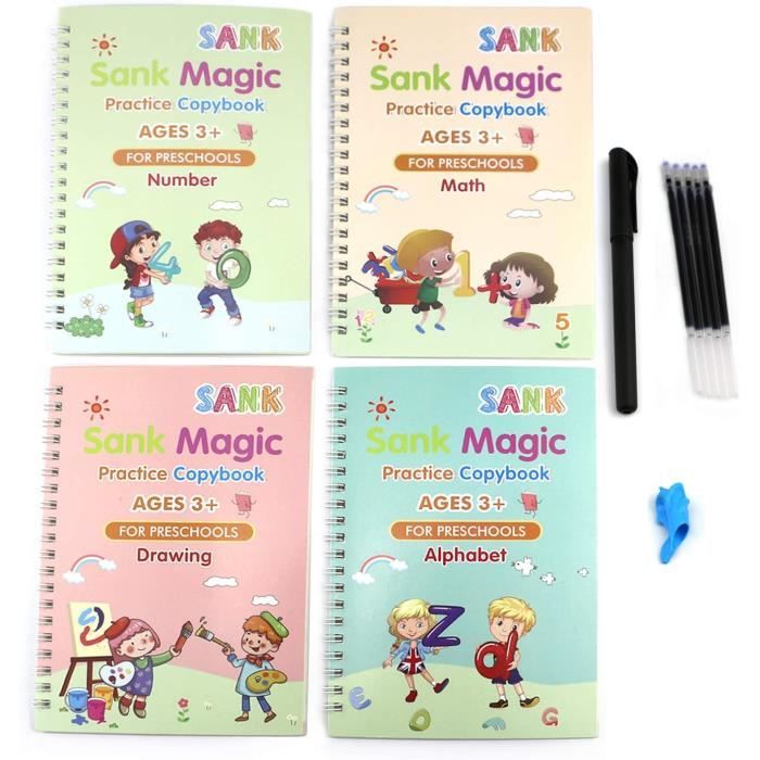 Cahier Calligraphie Magique Réutilisable Kyduu - Pour Enfants - Apprentissage écriture Anglais