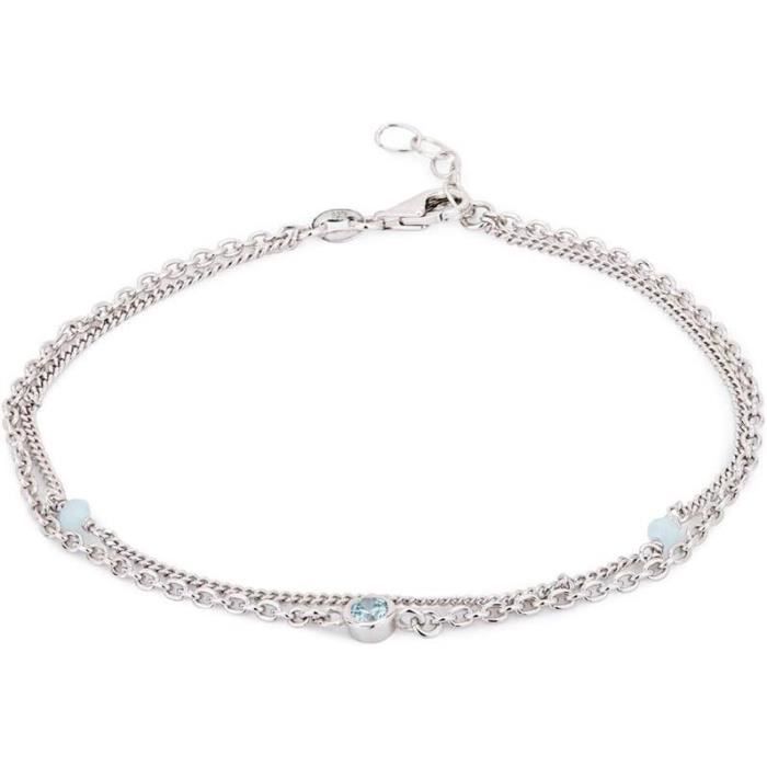 Chaîne Élégance Cristalline – Argent Rhodié & Pierres Brillantes