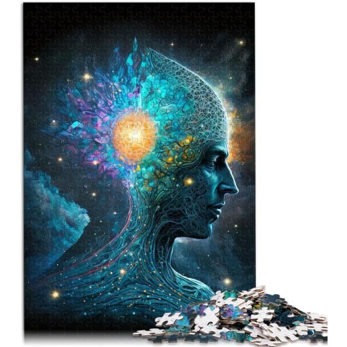 AQacum Puzzle 1000 Pièces Femme d'art Abstrait Graffiti Adultes Homme Femme Noel Cadeaux Puzzle Impossible Jouets (50x75cm