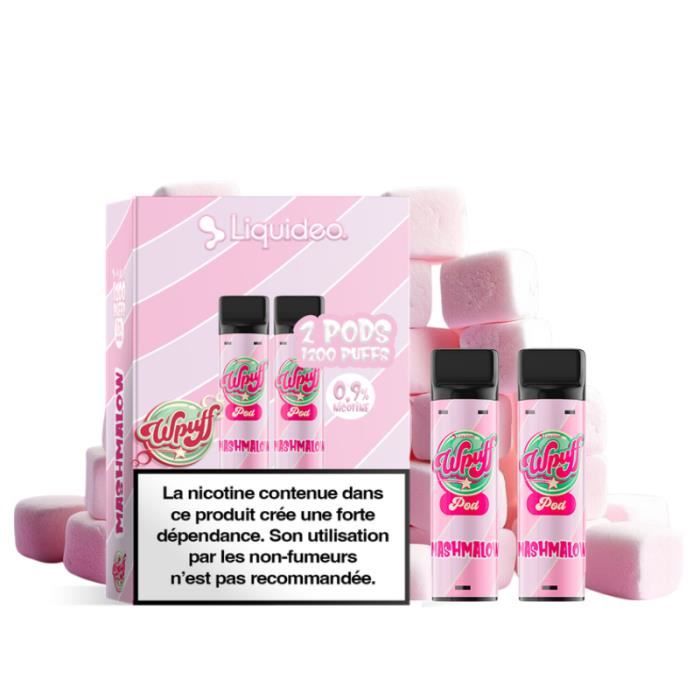 Cartouches Wpuff 1200 puffs Wpuff by Liquideo 09 mg/ml Mashmallow -  Cdiscount Au quotidien
