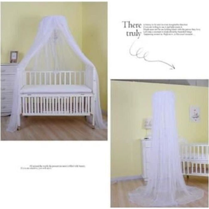 Ciel De Lit Bebe Avec Support Voile Grande Taille Moustiquaire Decorative Pour Lit Berceau Bebe Blanc Cdiscount Puericulture Eveil Bebe