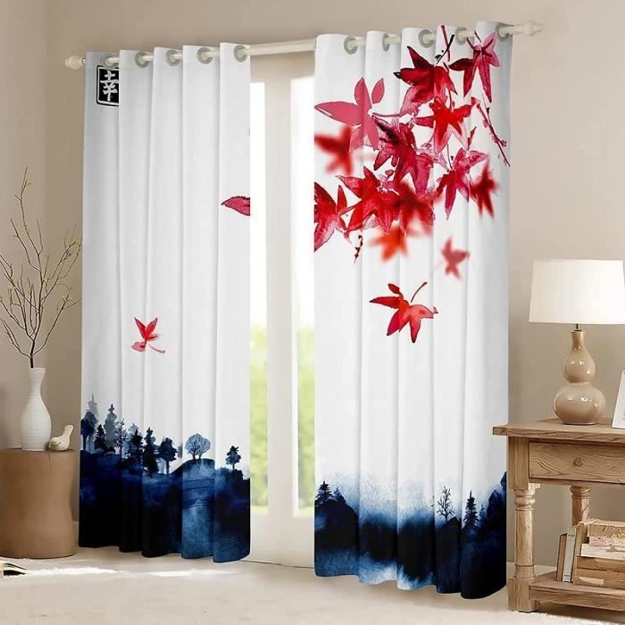 Rideau Occultant Imprimé Jungle Végétale 60x120cm