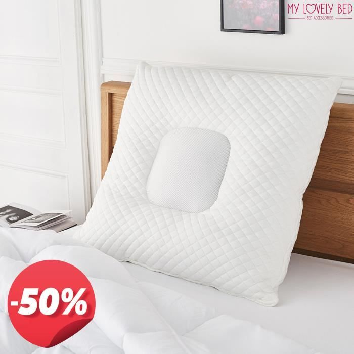 My Lovely Bed - Oreiller Multi-Zone 65x65 cm | Excellent Maintien des cervicales | Respirant et Ergonomique - Confort Ferme