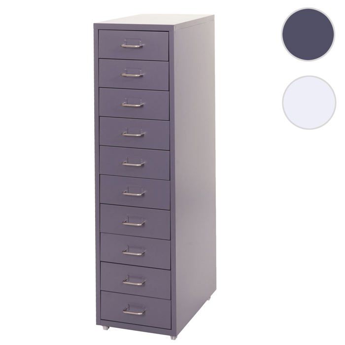 Caisson a roulettes Boston T851 110x28x41cm 10 tiroirs ~ gris foncé Caisson a roulettes Boston T851 110x28x41cm 10 tiroirs ~ gris foncé