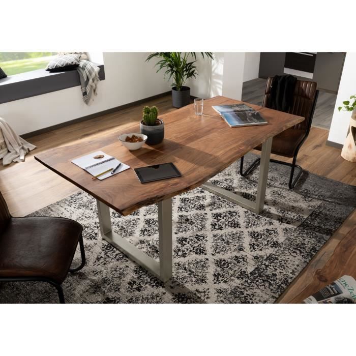 Table à manger - MASSIVMOEBEL24 - FREEFORM 3 - Bois massif dacacia laqué - Design moderne naturel Table à manger - MASSIVMOEBEL24 - FREEFORM 3 - Bois massif dacacia laqué - Design moderne naturel