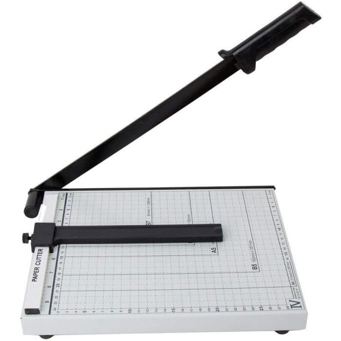 Massicot Rotatif A4 5-en-1 Robuste – 4 Lames Interchangeables (Droit, Ondulé, Pointillé, Pli, Chanfrein) Pour Papier, Photos, Cartes