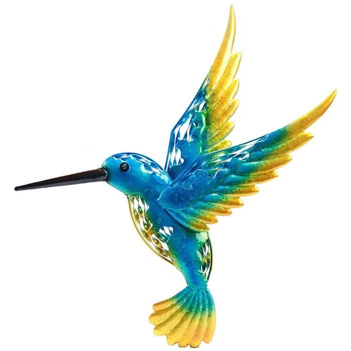 Colibri coloré mur Art inspirant ornement 3D oiseaux Sculpture suspendu pour 