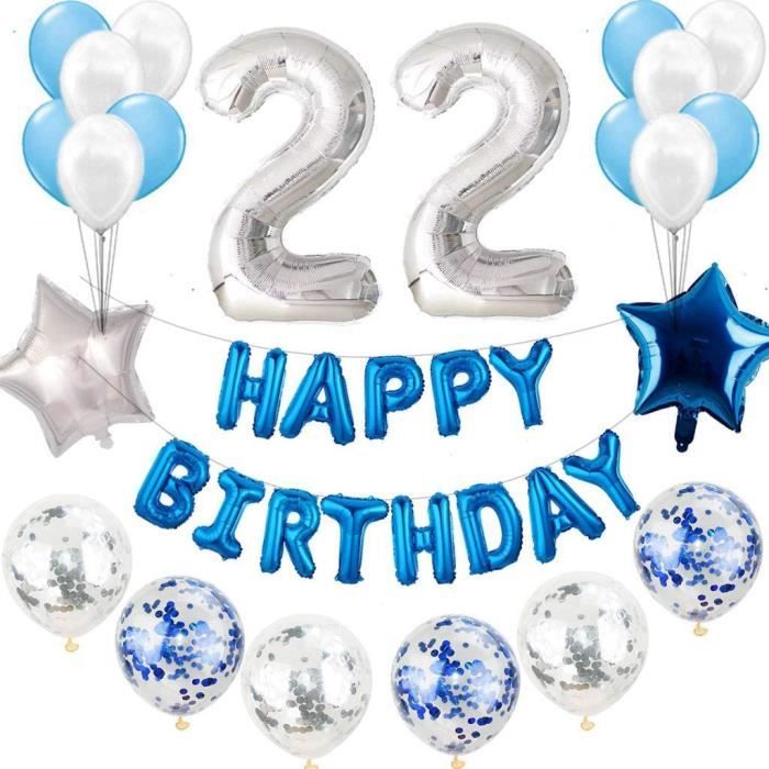22e Anniversaire Decoration Bleu Argent Ensemble Homme Decoration D Anniversaire Homme Bleu Blanc Ensemble 22 Ans Decoration A645 Cdiscount Maison 22e Anniversaire Decoration Bleu Argent Ensemble Homme Decoration D Anniversaire Homme Bleu Blanc Ensemble 22 Ans Decoration A645 Cdiscount Maison