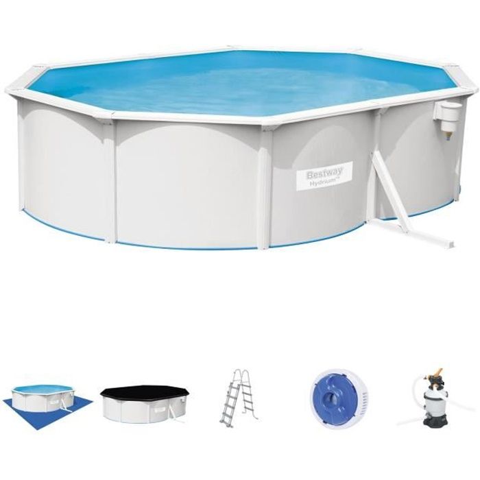 Piscine Hors-Sol en Acier Bestway Hydrium 500x360x120 cm Épurateur à Sable de 3 028 litres/heure