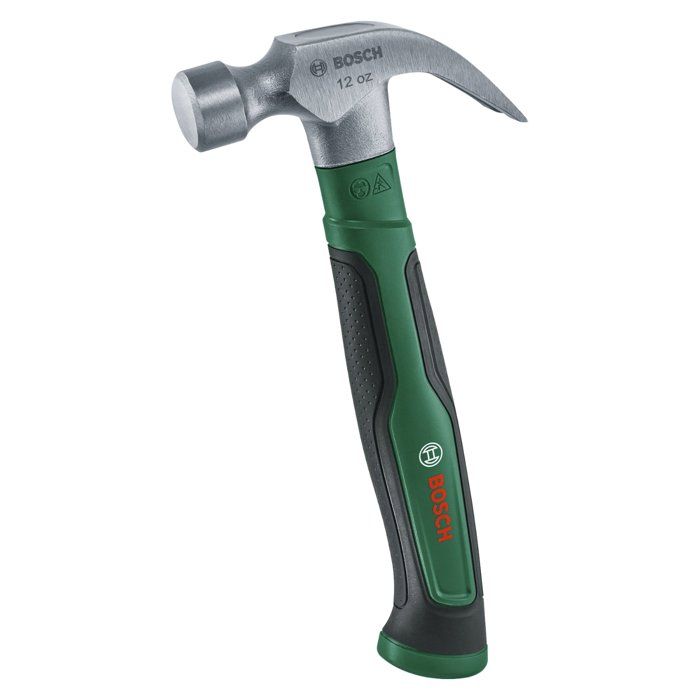 Bosch Marteau arrache clou 340 g acier carbone dur arrache clou en V manche Softgrip faibles vibrations