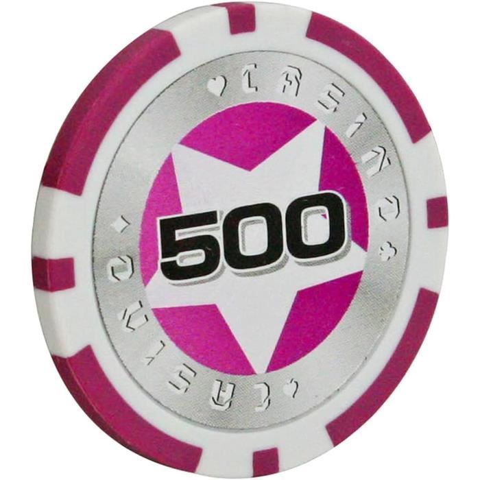 YouYuer – Lot De 50 Jetons De Poker – 10 Valeurs (5 à 5000) – Diamètre 40 Mm – Jeu De Casino, Texas Hold'em, Bingo