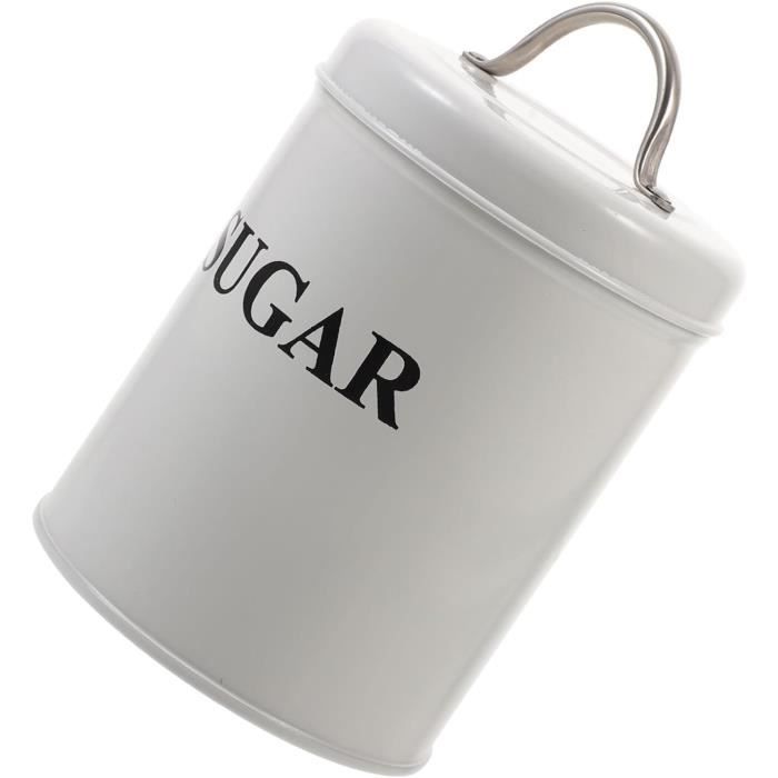 Ensemble De 3 Boîtes De Rangement Cuisine En Métal Noir - Thé, Café, Sucre - 1200 Ml, Couvercle Hermétique - Style Vintage - 10