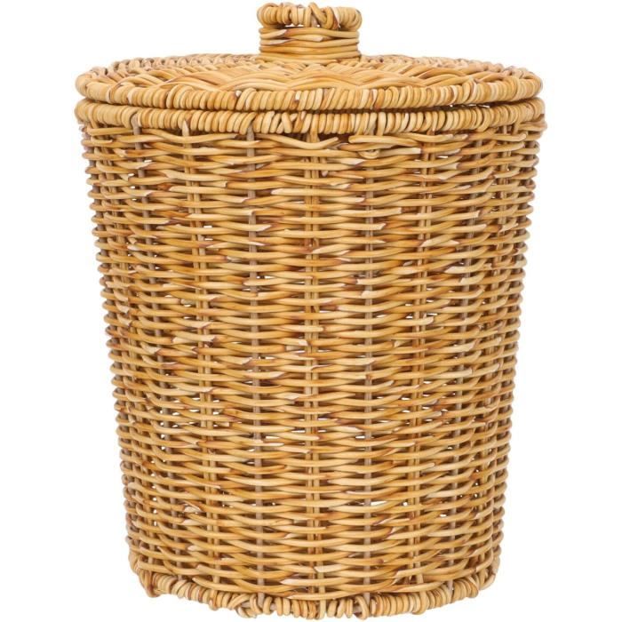 PANIER DE PIQUE-NIQUE En Osier Bacs Rangement Rotin Tissé Grande