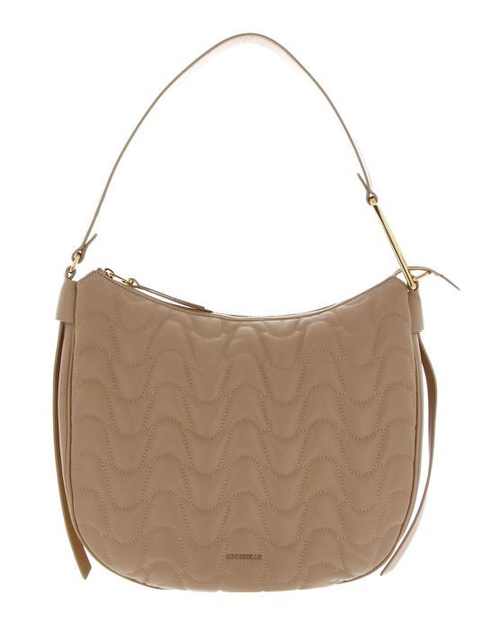 Sac à Main Bandoulière COCCINELLE Priscilla Astra – Beige Naturel – Neuf Avec étiquettes