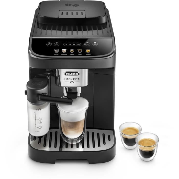 Machine expresso automatique avec broyeur De'Longhi Magnifica Evo - ECAM290.61.B -technologie boissons lactées, Noir