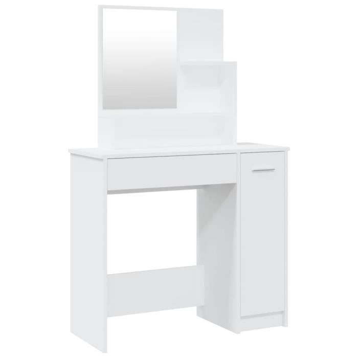 Coiffeuse Avec Miroir Noire 86,5 X 35 X 136 Cm