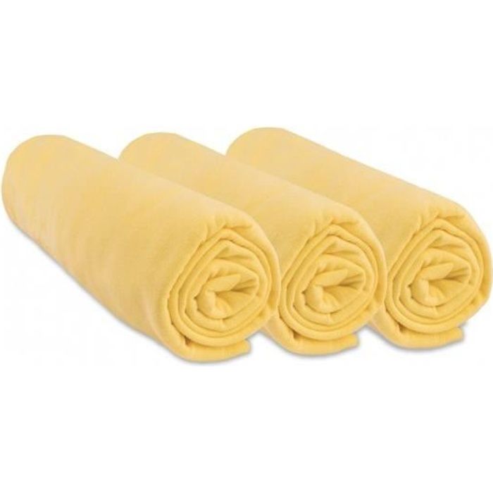 Easy Dort Lot 3 Draps Housse 60x1 Cm 100 Coton Lit Bebe Berceau Lit Parapluie 60 X 1 Jaune Extensible Confortable Cdiscount Puericulture Eveil Bebe
