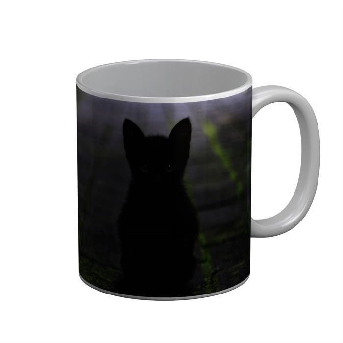 Mug Ceramique Chatons Bebe Chat Noir Rue Pave Mignon Yeux Bleu Cdiscount Puericulture Eveil Bebe