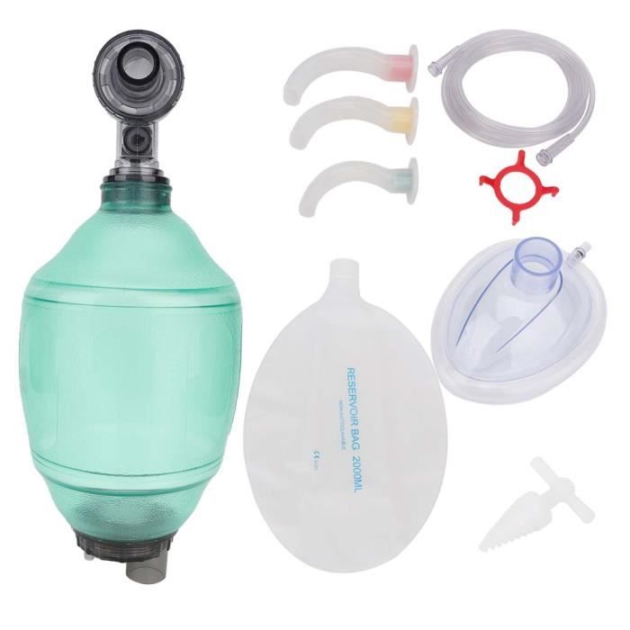 Masque Facial De Réanimation PVC - Pour Premiers Secours Et Bouclier Oxygène - 1 Pièce NEUVE