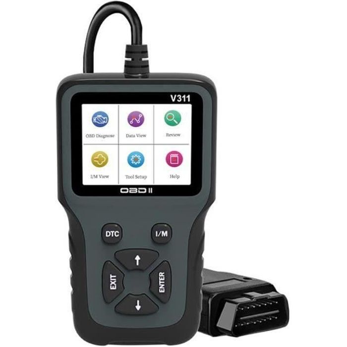 GEKER ® Outil de Diagnostic Voiture OBD2 Universel Support Français Lecteur et Suppression de