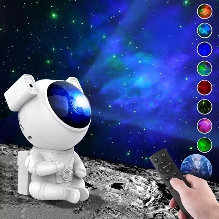 Projecteur Astronaute Galaxie LED – Veilleuse étoiles Et Nébuleuses – USB
