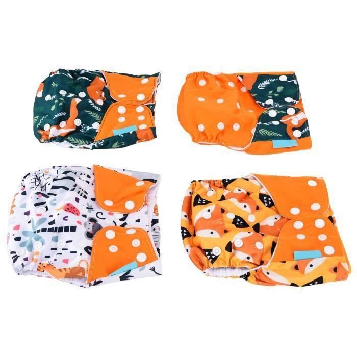 AC10323Fdit Couche lavable réutilisable pour bébé 4 pièces couche