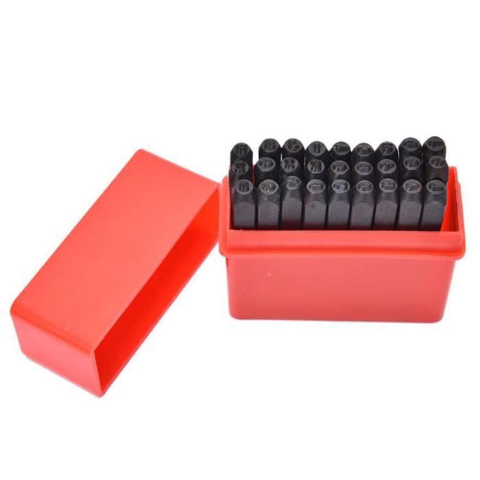 36pcs Timbres Lettres Alphabet Chiffres Set Punch Acier Outil en métal Craft 3 mm