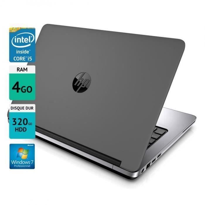 Top achat PC Portable Pc portable HP Probook 640 G1 14" 4GO HDD 320GO Windows 7 gris pas cher
