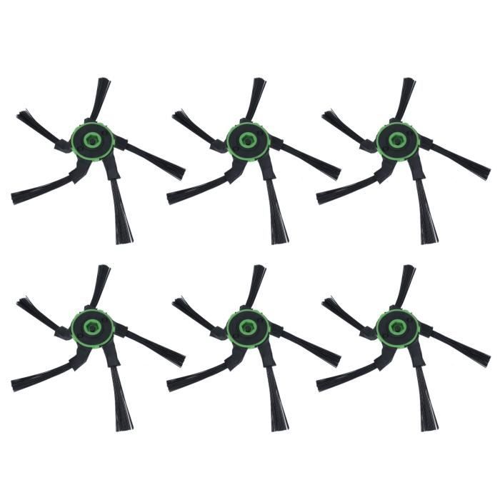 Lot De 6 Brosses Latérales Pour Aspirateur Robot Black+Decker BXRV500E - Pièces De Rechange Neuves