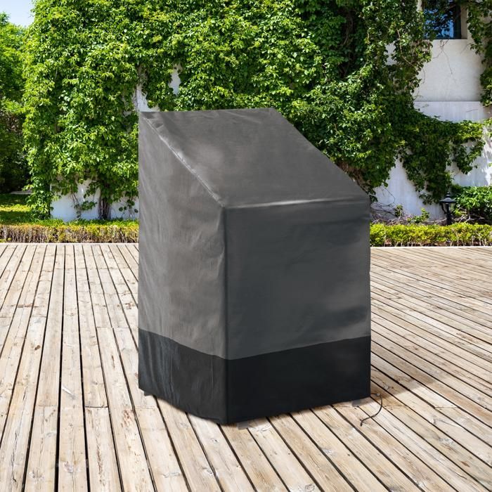 IDMARKET Housse de protection pour 4 à 6 chaises de jardin empilables 70 x 70 x 120 cm IDMARKET Housse de protection pour 4 à 6 chaises de jardin empilables 70 x 70 x 120 cm