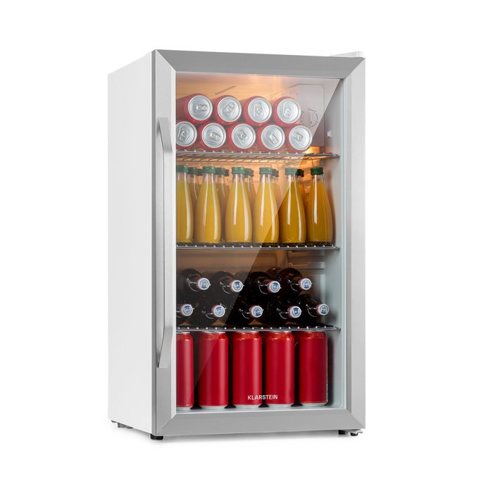 Mini Frigo 52L Avec Porte Vitrée - Réfrigérateur Bar Chambre Bureau, Réglable 0-10°C, Pour Boissons Snacks Cosmétiques