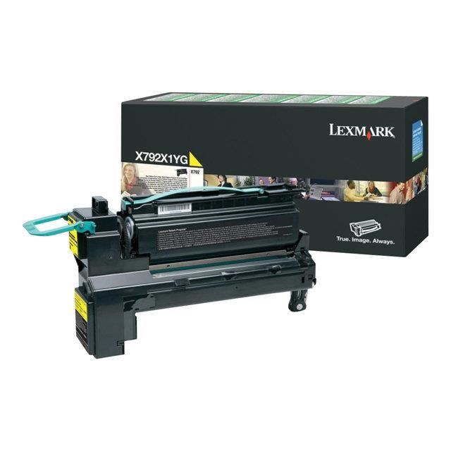 Cartouche de toner LEXMARK X792 – Jaune – 20.000 pages – Rendement très élevé