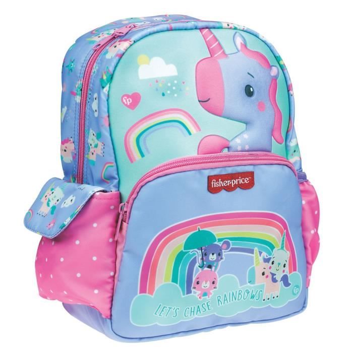 Sac ?� dos - LICORNE - Fisher Price - 30 CM - Rose - Maternelle - Zipp?�e - Cdiscount Bagagerie 