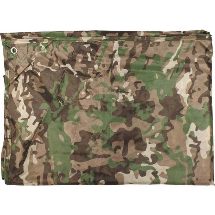 MFH Tarp M 95 CZ Camouflage Multi-Purpose Tarp - 300x300 Cm Waterproof With Carry Bag
