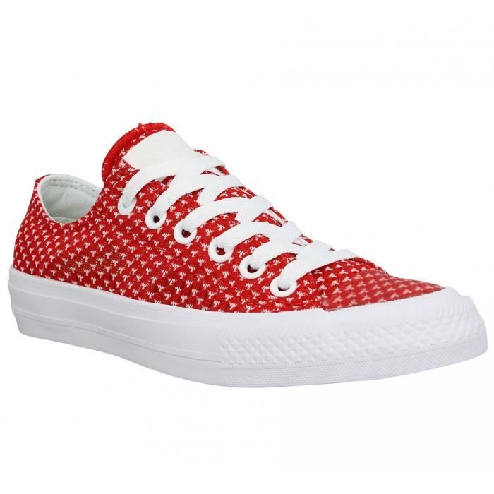 converse femme basse rouge