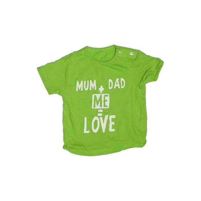 T Shirt Manches Courtes Bebe Garcon Kiabi 9 Mois Vert Ete Vetement Bebe Vert Achat Vente T Shirt Cdiscount