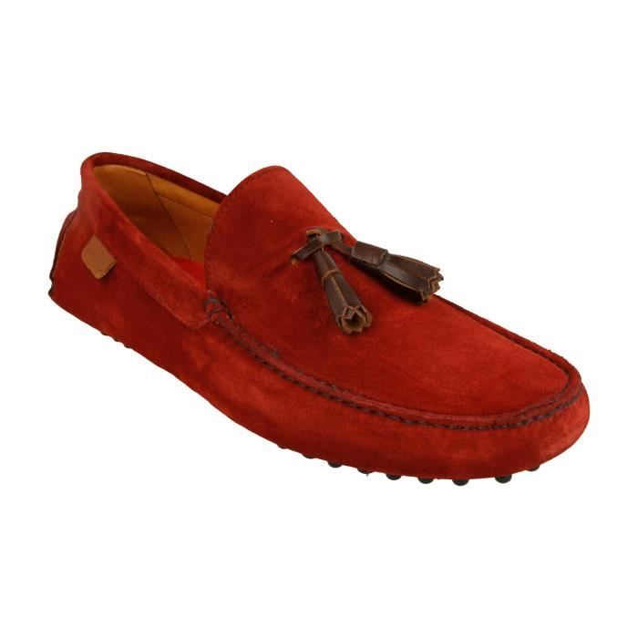 Mocassin Italien pour Homme en Cuir Souple Chaussures Habillées Classiques Chaussures daffaires Penny Mocassins Noir Rouge Kaki Taille 39.3-44 EU