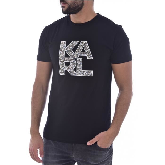 T-shirt à logo imprimé Coton Karl Lagerfeld pour homme en coloris Noir Homme T-shirts T-shirts Karl Lagerfeld 