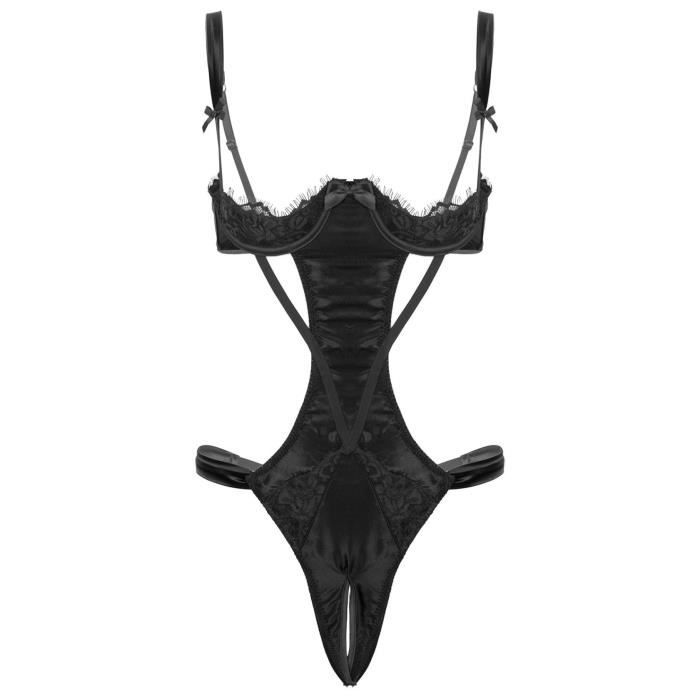 Body String Femme Ouvert Entrejambe - Micro Bikini, Lingerie Nuit - Imprimé Anime, Taille Unique