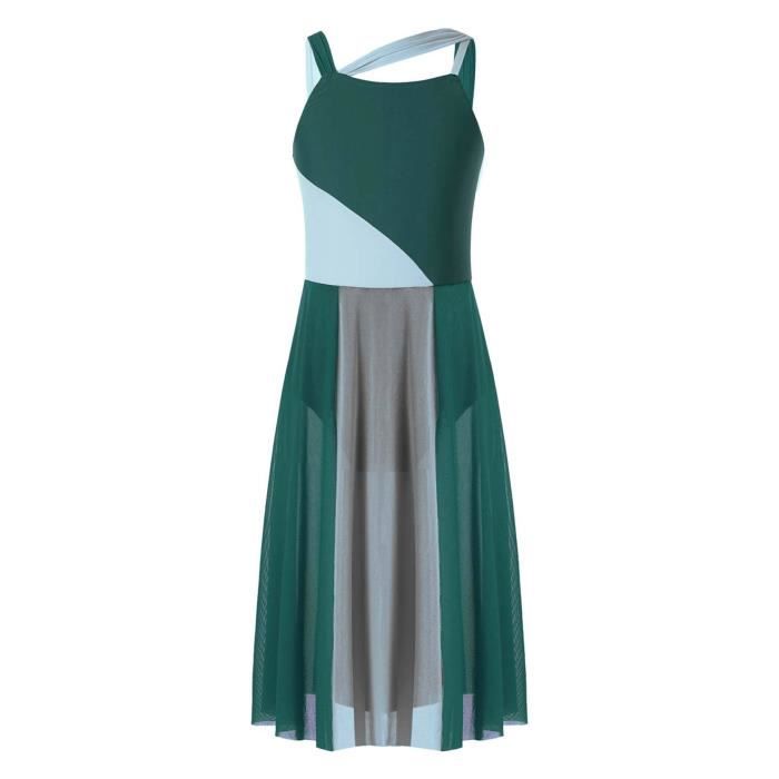 TTAO Robe Danse Classique Femme - Robe Ballet Contemporaine Strass, Gymnastique Et Patinage S-XXL
