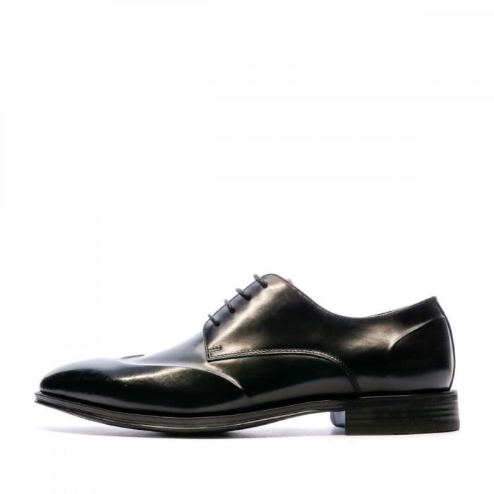 chaussures de ville homme cr7 edinburgh - noir - tige en cuir - lacets - semelle synthétique