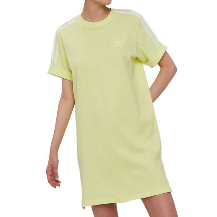 robe jaune femme adidas tee dress