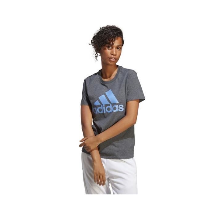 T shirt adidas gris femme discount