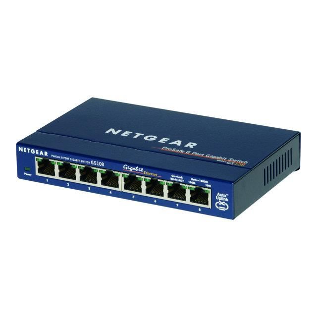 NETGEAR ProSafe GS108 8-port Gigabit Desktop Swit…